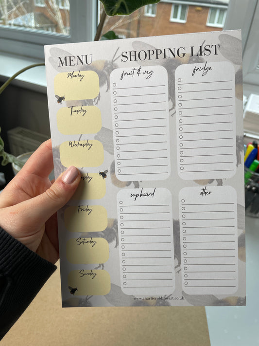 A5 Meal Planner & Shopping List