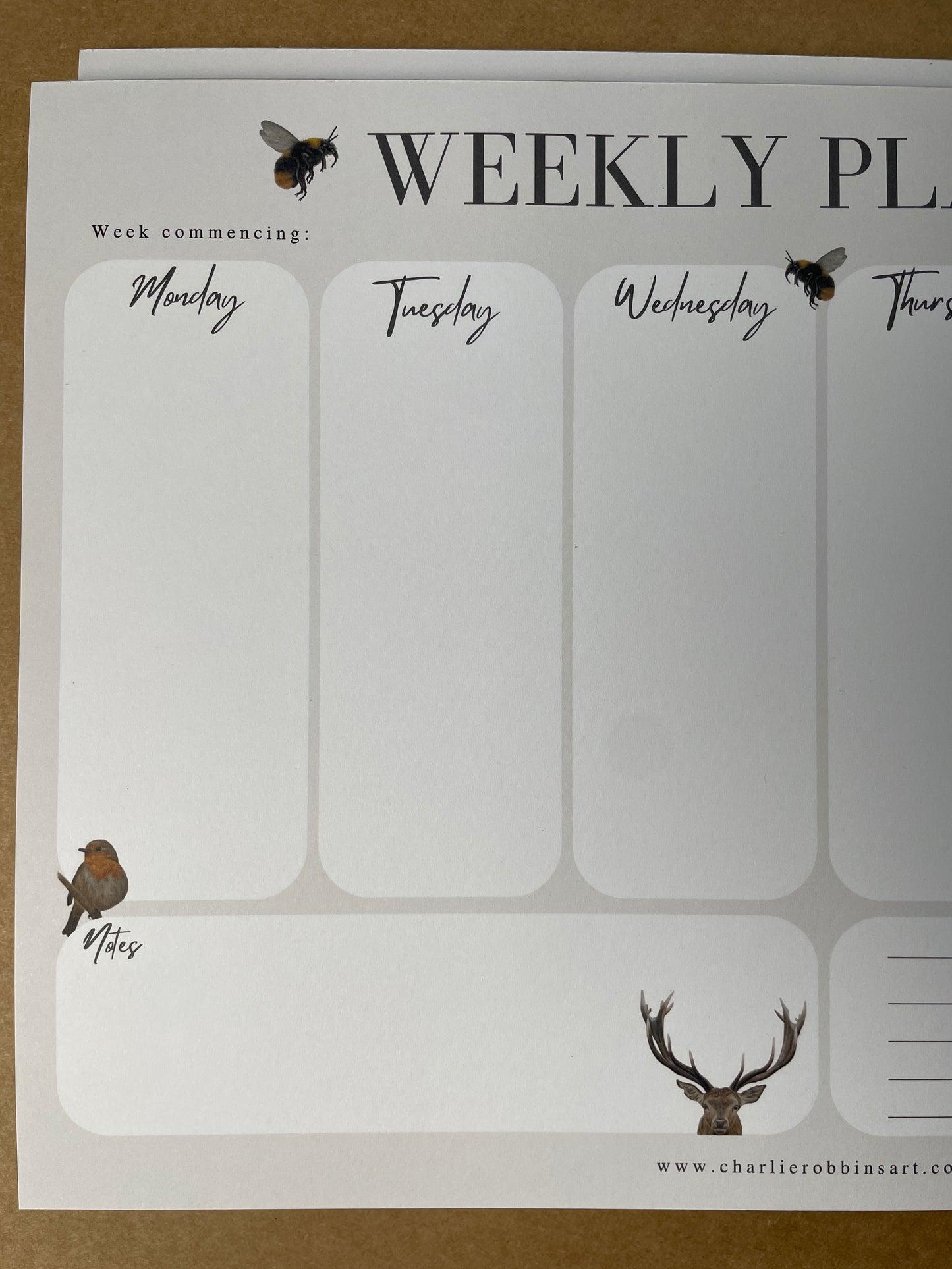 A4 Weekly Planner