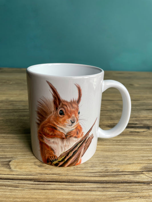 4 pack Red Squirrel Ceramic Mug